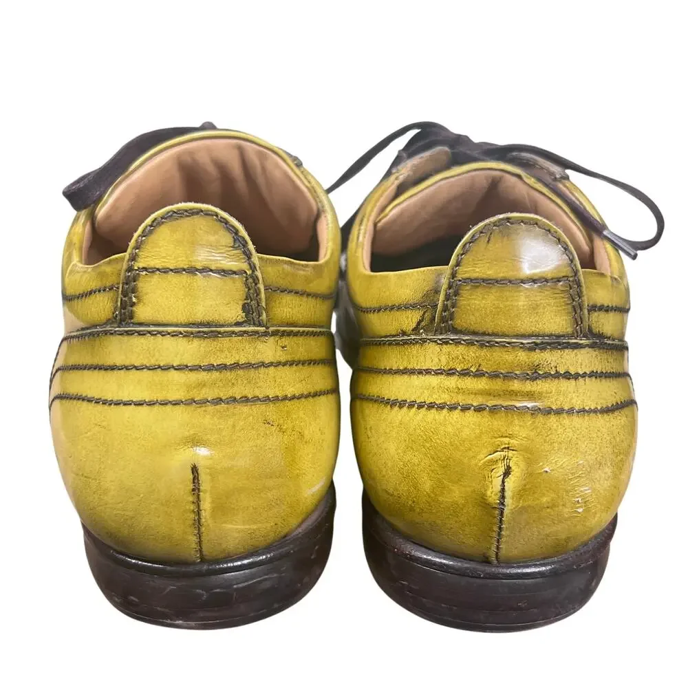 Per Antoni by Calzoleria Toscana Italian Yellow Patina Oxfords Size 44 US 10.5